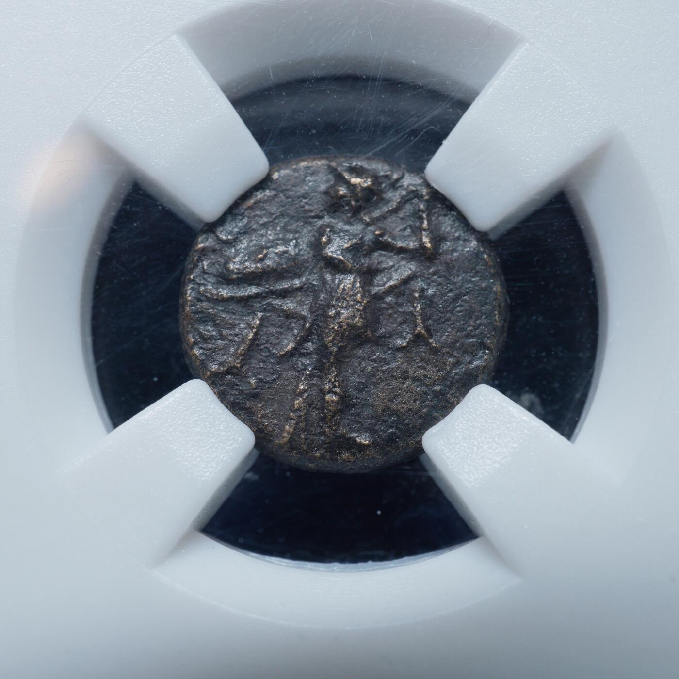 琋语集藏2026年02月欧洲古典打制币拍卖 古希腊卢卡尼亚地区雅典娜与猫头鹰铜币