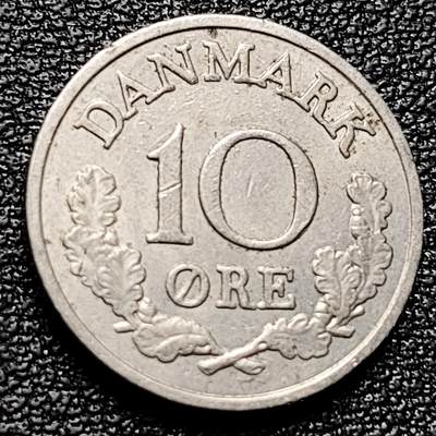 泉币菌-第173场- 精品福利场 - 18mm 丹麦 皇冠 1961年10欧尔硬币 纪念币 