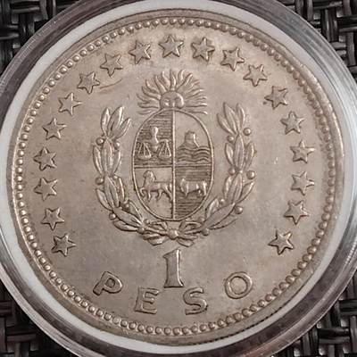 布加迪🐬～世界钱币(上海)🌾第 271 期 /  各国套币和散币 - 乌拉圭🇺🇾 1960年 1比索