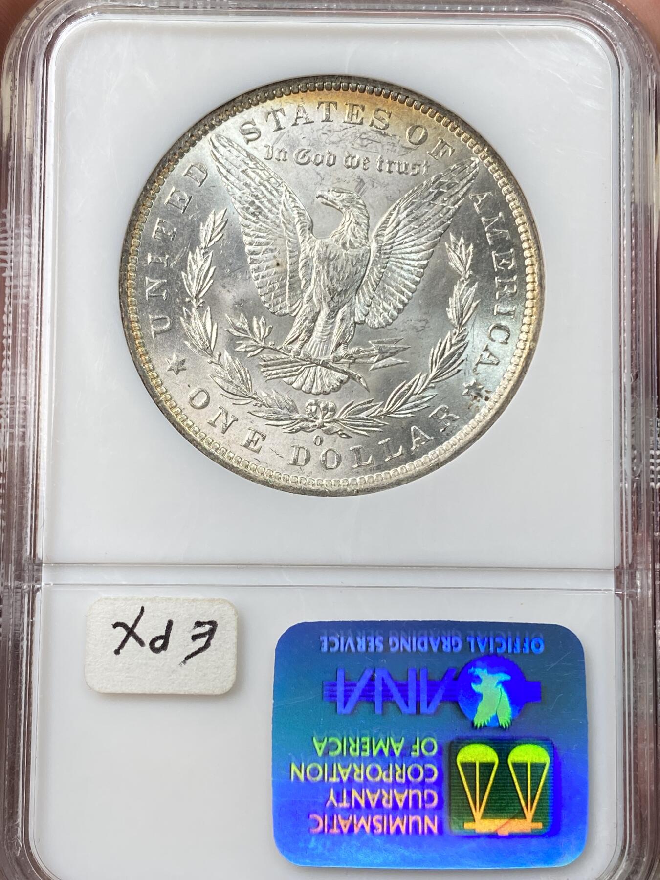 万国钱币拍卖第059期 NGC MS64 1884年O版美国摩根一美元大银币 经典NGC老盒五彩收藏级