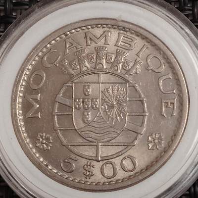 布加迪🐬～世界钱币(上海)🌾第 271 期 /  各国套币和散币 - 葡属莫桑比克🇲🇿 1971年 5埃斯库多