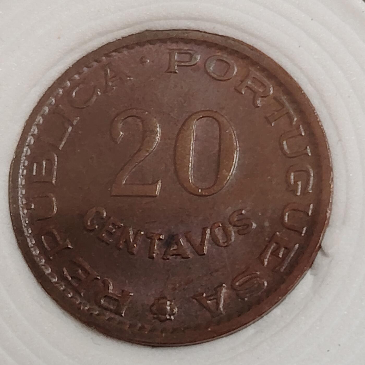 布加迪🐬～世界钱币(上海)🌾第 271 期 /  各国套币和散币 安哥拉🇦🇴 1962年 20分