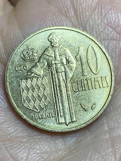 2026年第十四场(总第一百八十三场）外国好品散币场(免佣金) - 摩纳哥🇲🇨1977年10分(兰尼埃三世时期，Dolphin –海豚标)