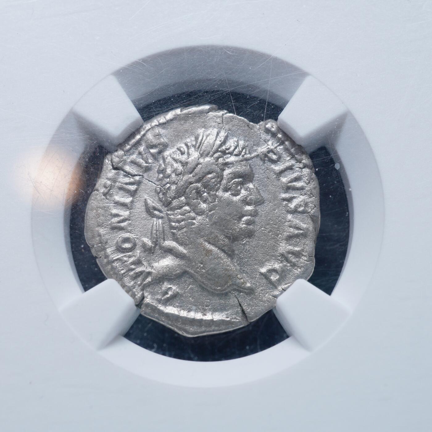 琋语集藏2026年02月欧洲古典打制币拍卖 古罗马帝国-卡拉卡拉马车银币 （NGC评级）