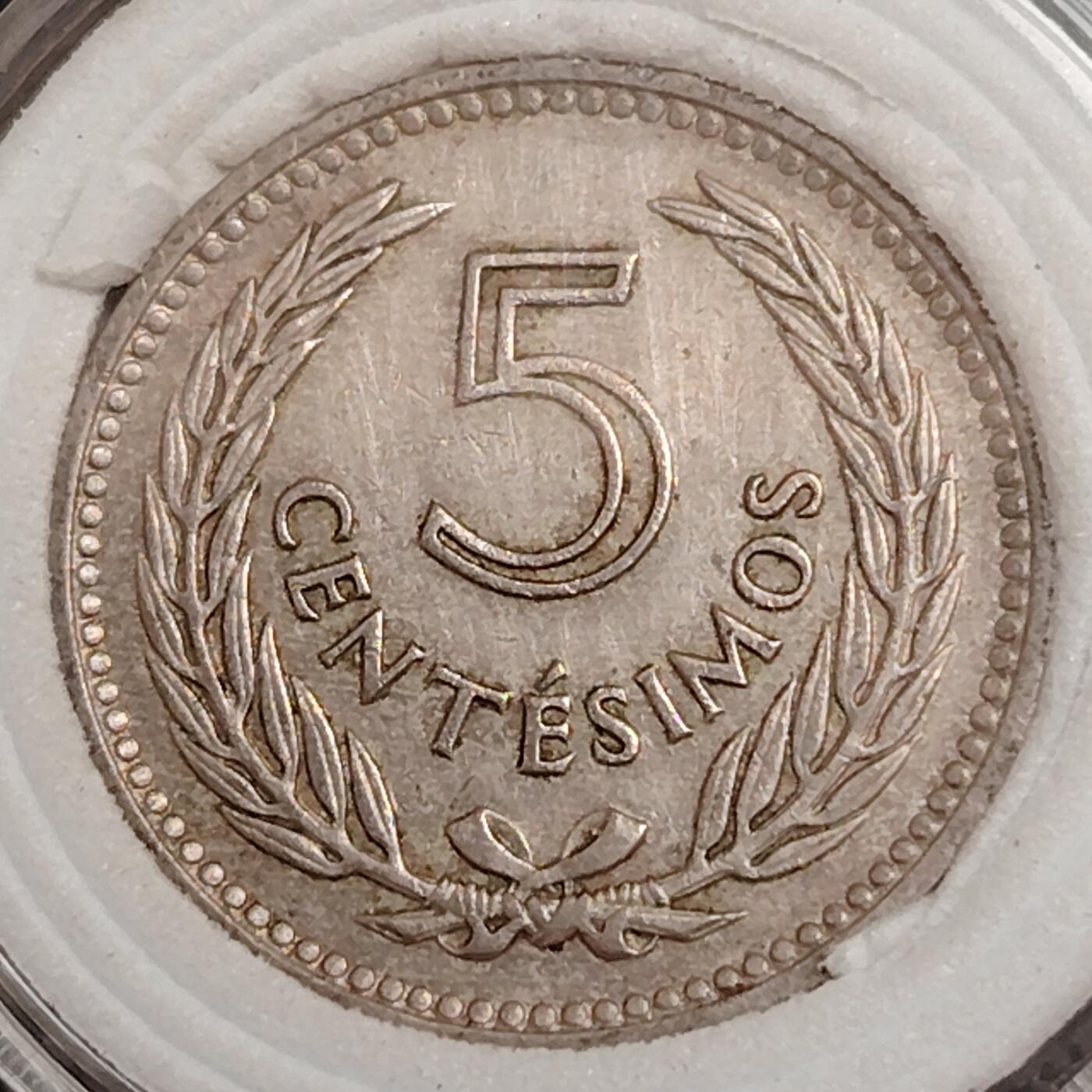 布加迪🐬～世界钱币(上海)🌾第 271 期 /  各国套币和散币 乌拉圭🇺🇾 1953年 5分