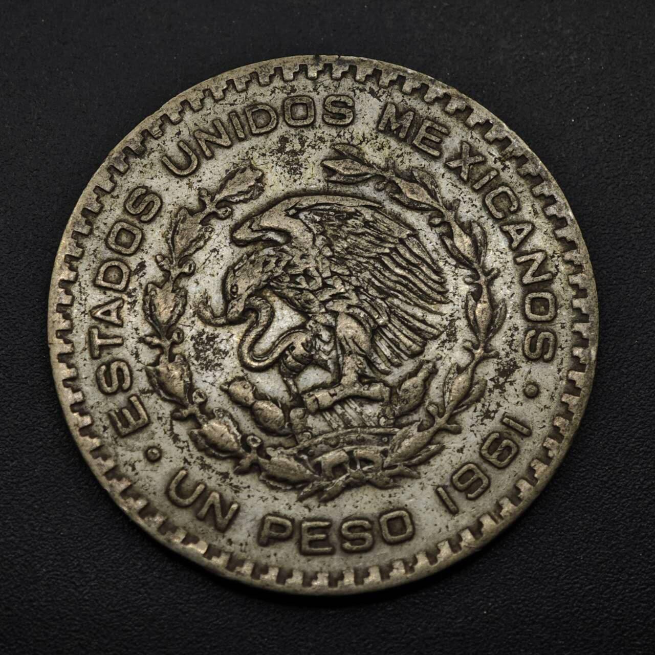 【淘币小摊】实时拍第八百五十三拍   散币银币场   满百包邮可预留二周 每周一统一发货   墨西哥1961年一比索低银币