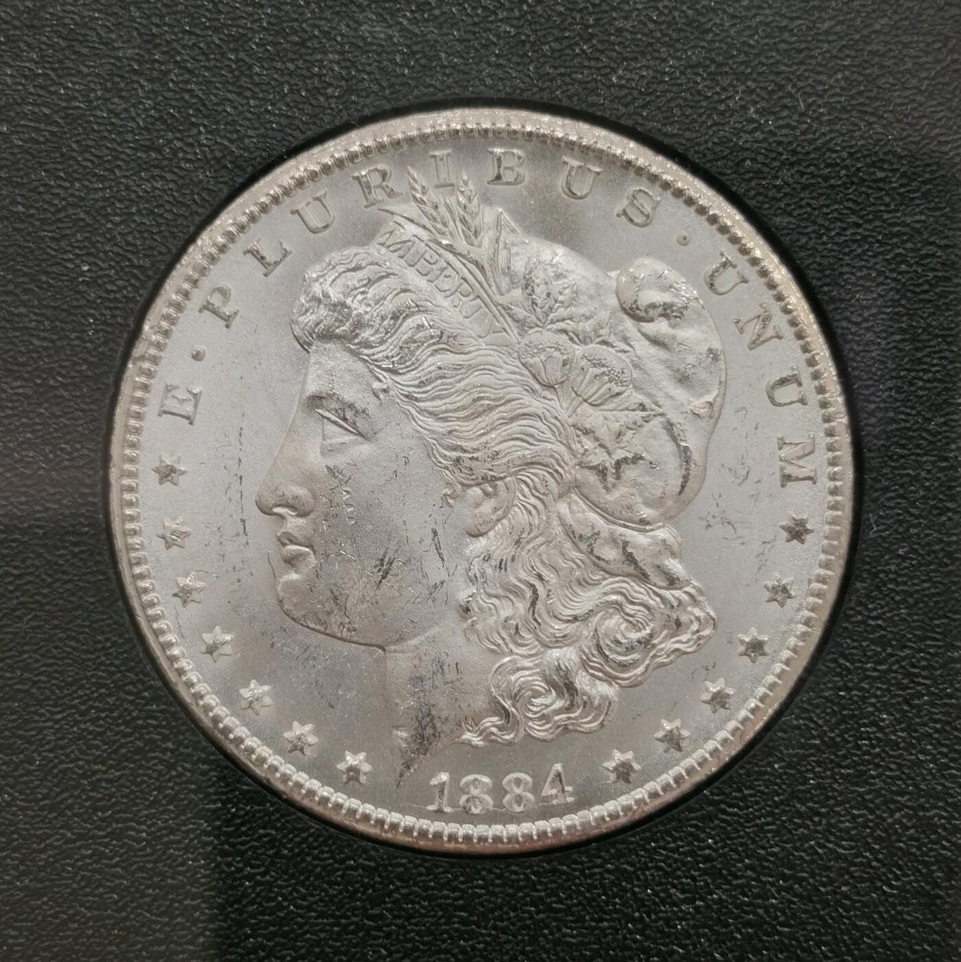 博洋堂世界钱币拍卖第158期（全场包邮） NGC MS65 美国1884 CC 摩根 卡森厂 GSA大封装 高分难得