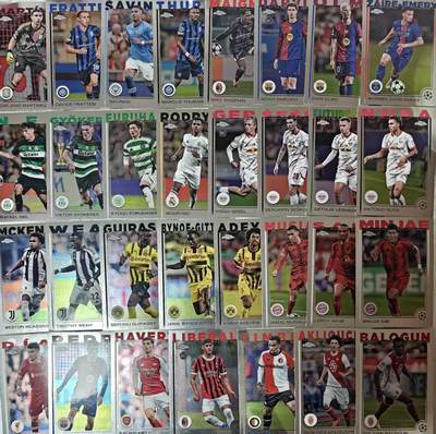 春节前倒数第三场！！龙虎卡牌-七三场（满200元包邮，无佣金，每周六结拍，欢迎送拍） - 31张折射卡Topps Merlin Chrome系列的欧冠球星卡，足球卡收藏