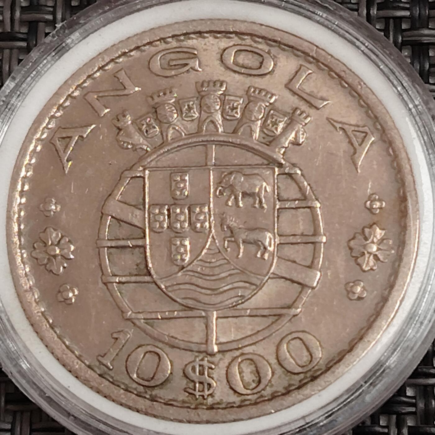 布加迪🐬～世界钱币(上海)🌾第 271 期 /  各国套币和散币 葡属安哥拉🇦🇴 1969年 10埃斯库多