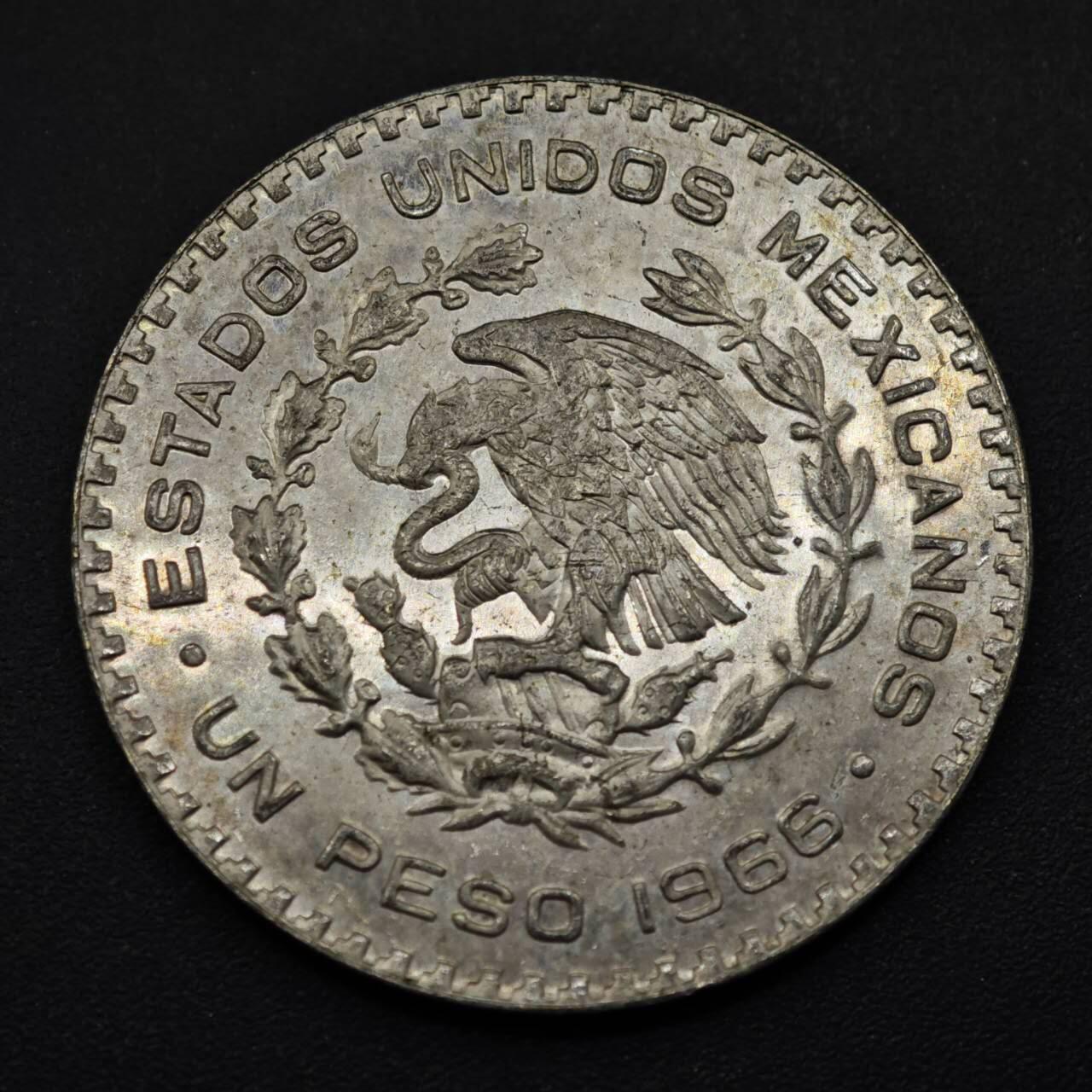 【淘币小摊】实时拍第八百五十三拍   散币银币场   满百包邮可预留二周 每周一统一发货   墨西哥1966年一比索低银币