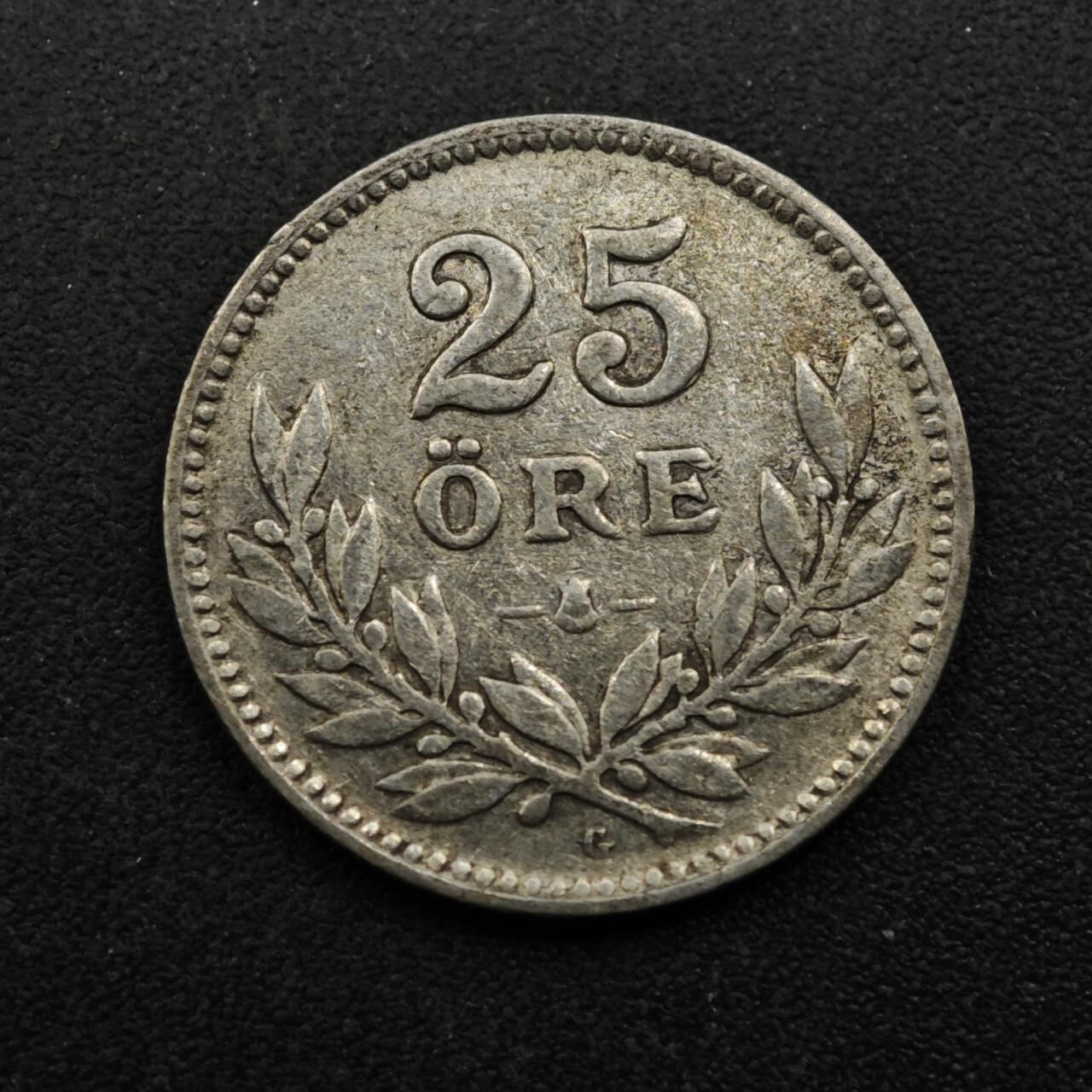 【淘币小摊】实时拍第八百五十三拍   散币银币场   满百包邮可预留二周 每周一统一发货   瑞典1928年25欧尔银币