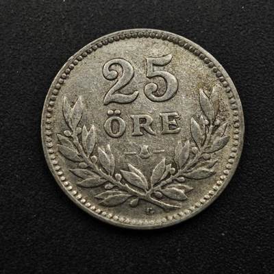 【淘币小摊】实时拍第八百五十三拍   散币银币场   满百包邮可预留二周 每周一统一发货   - 瑞典1928年25欧尔银币