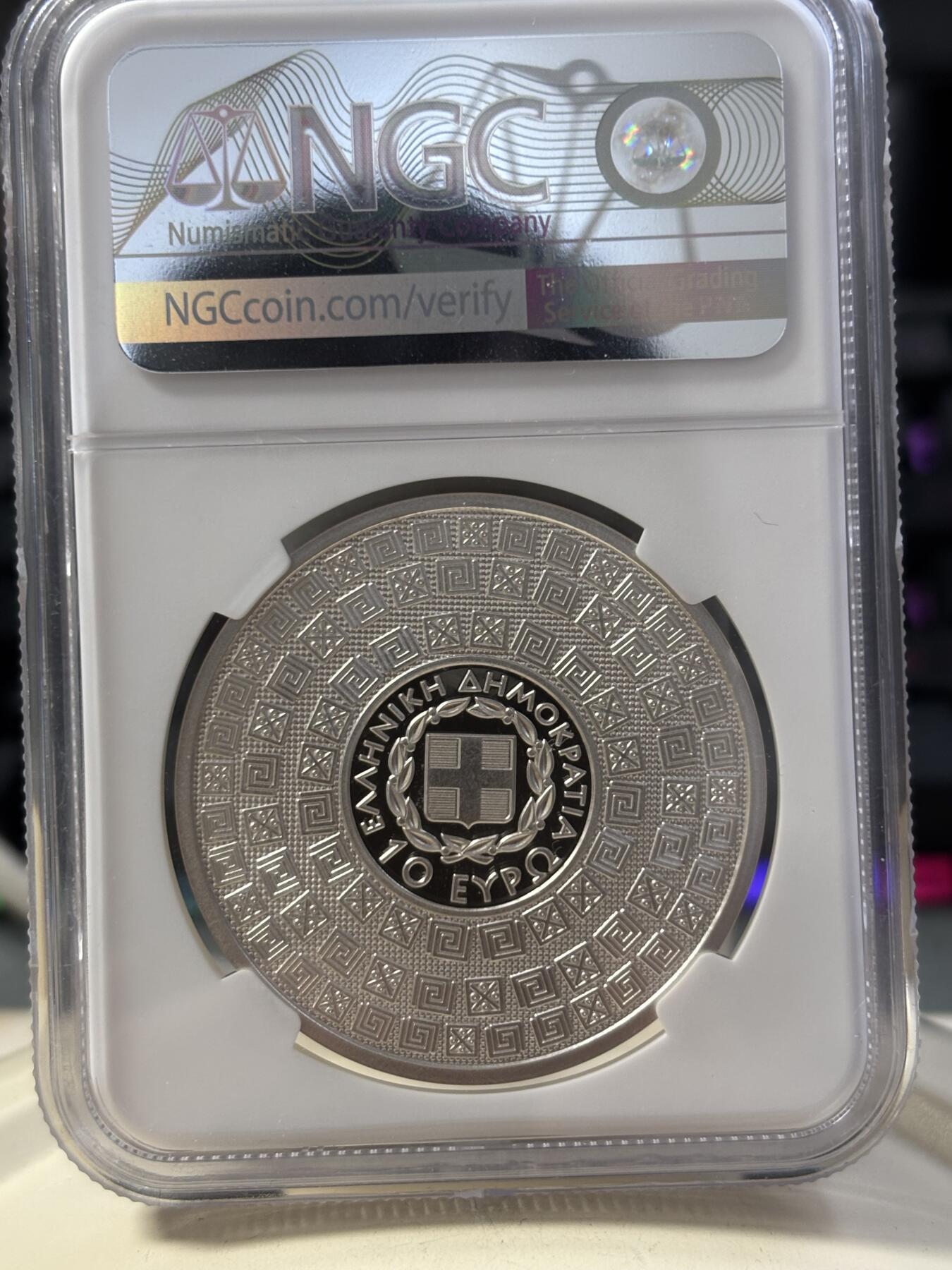 第189期拍卖 希腊2022年历史学家色诺芬1盎司精制纪念银币NGC-PF70无盒无证书，925银，发行1500枚