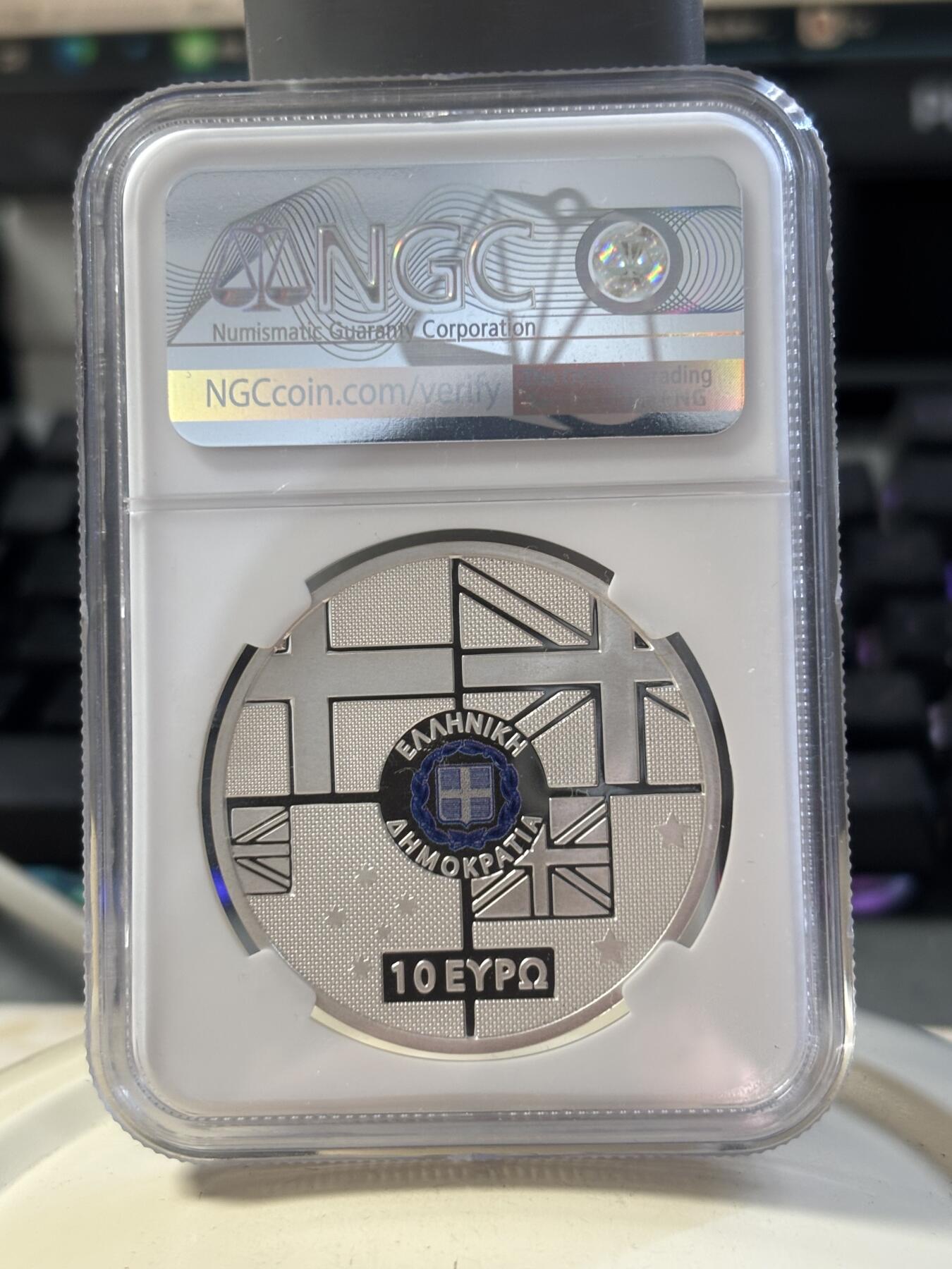 第189期拍卖 希腊2021年克里特岛之战精制纪念银币NGC-PF70无盒无证书，925银，发行2500枚