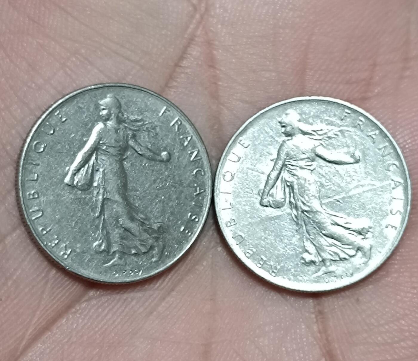 万国钱币阁第八场 法国1法郎（看年份两边，鱼版和小蜜蜂版）