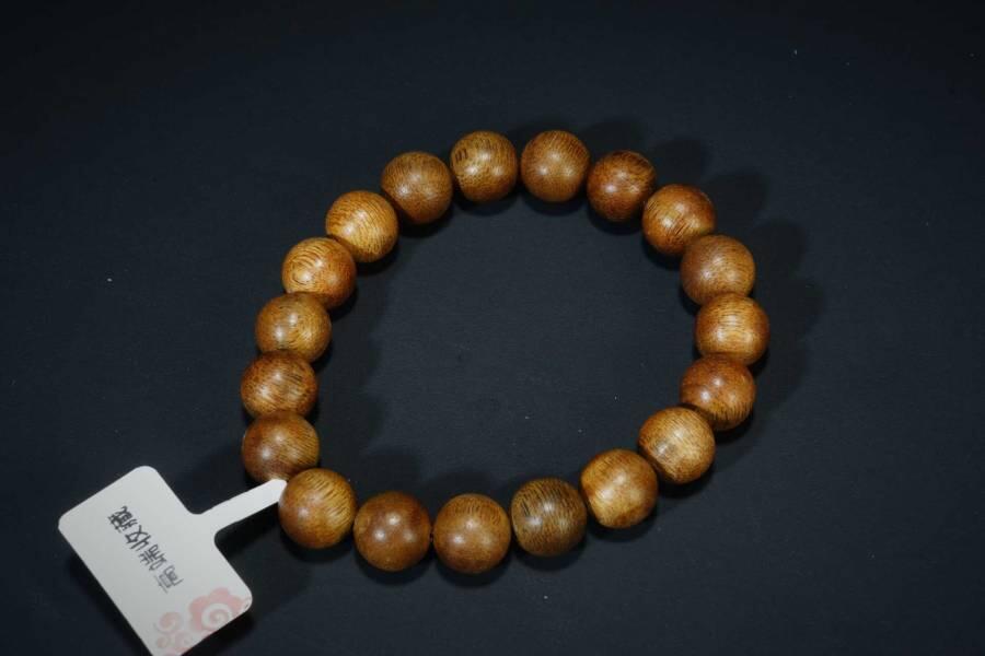 上海都达杂项专场十七（全场包邮） 天然黄油格沉香1.0圆珠手串 附鉴定证书87-209