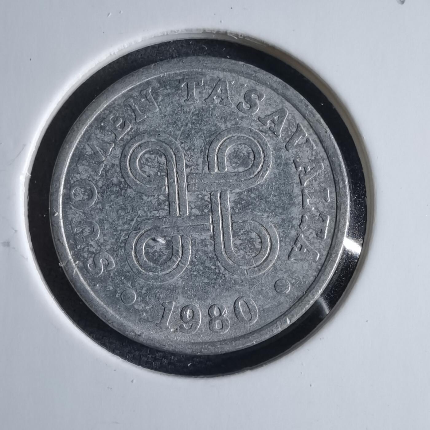 沼泽如烟--第969场 芬兰1980年5芬尼