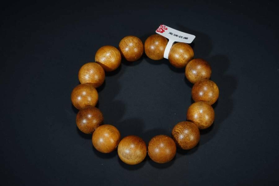 上海都达杂项专场十七（全场包邮） 天然黄油格沉香1.6圆珠手串 附鉴定证书87-206