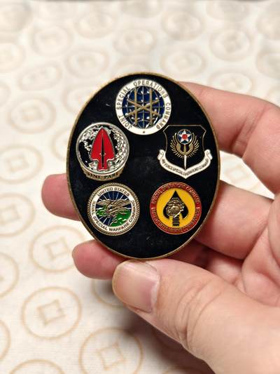 抚柳草堂-第十期章牌钱币  奖章勋章限时免佣 满百包邮 放漏专场 - 美国特种作战司令部大型纪念章 57*46mm 品相如图