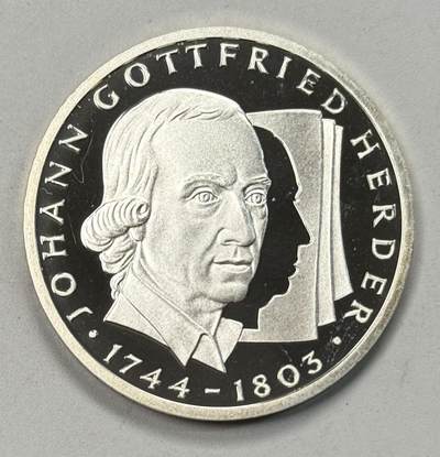 S&S Numismatic世界钱币-拍卖 第119期  - 德国1994年 约翰·戈特弗里德·赫尔德诞辰250周年 0马克精制纪念银币 15.5克625银