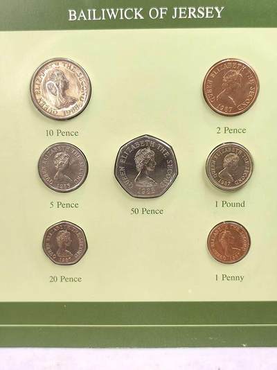 G&W世界散币，银币处理专场（第44场） - 富兰克林-泽西岛7枚套