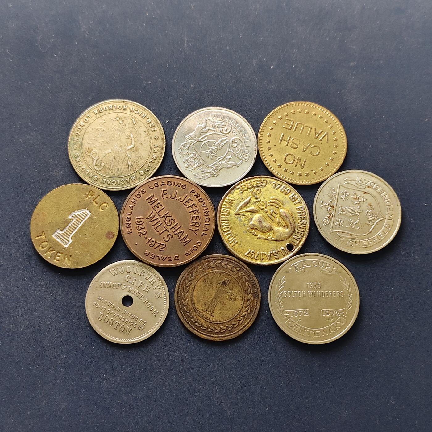 【全场包邮】纯粹捡漏拍496场-持续更新中 【代币/纪念章】世界各国各年份代币纪念章10枚一组