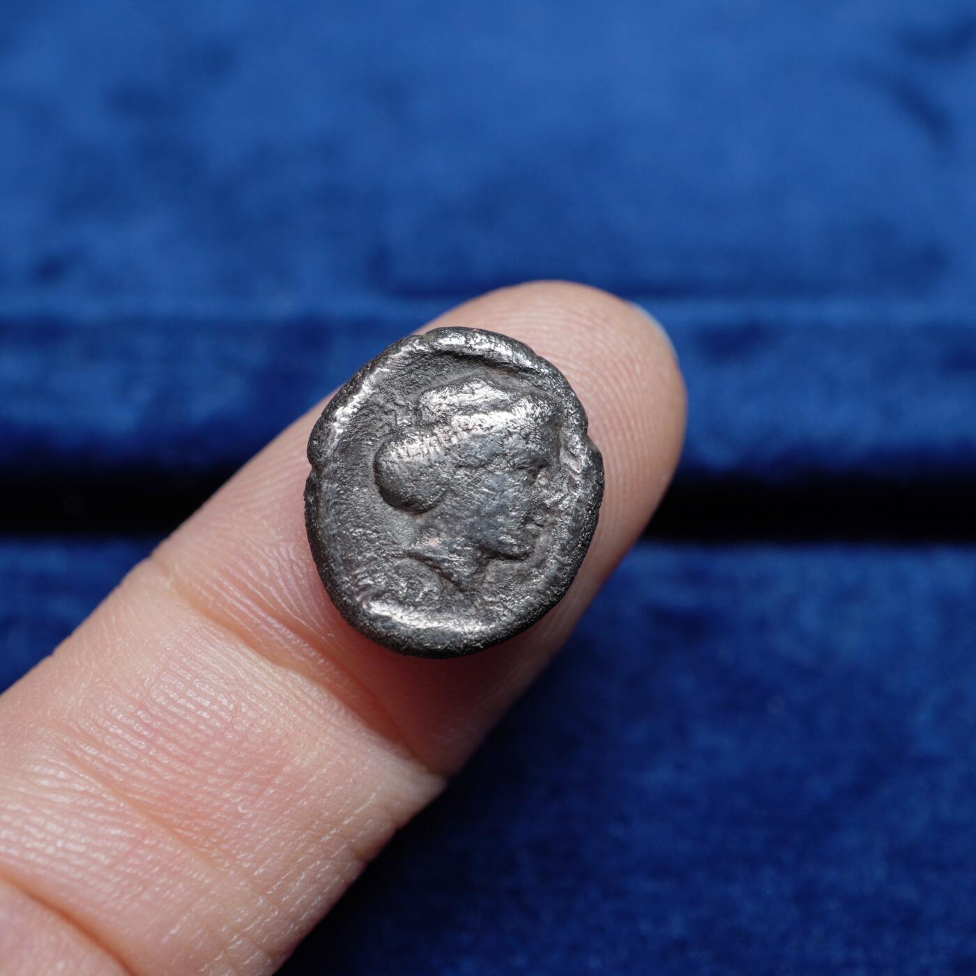 琋语集藏2026年02月欧洲古典打制币拍卖 古希腊卡利亚怒吼狮子和阿芙洛狄忒1德拉克马银币