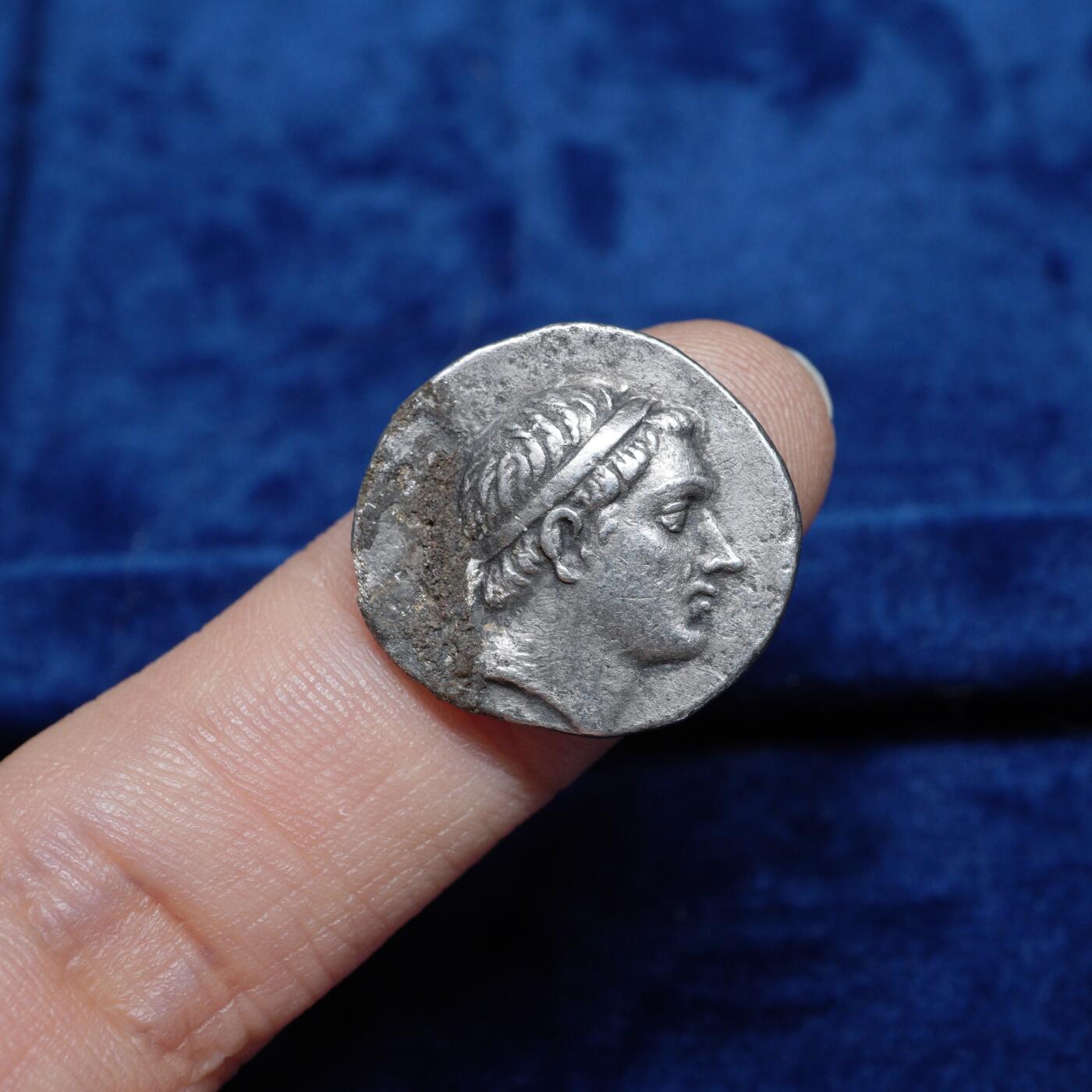 琋语集藏2026年02月欧洲古典打制币拍卖 古希腊塞琉古王国-安条克三世银币（修补填充）