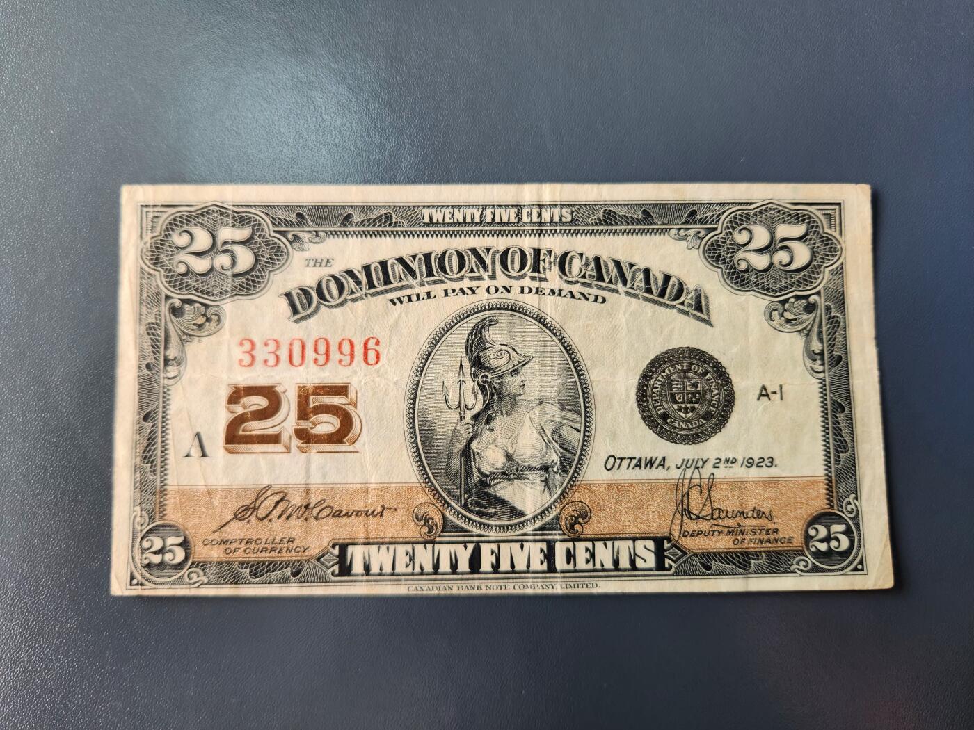 1月22号晚上8点 外国纸币自动截拍第11场 1923澳大利亚25原票旧品