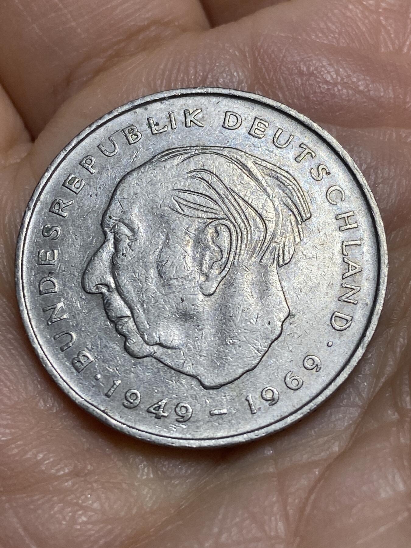 2026年第十三场(总第一百八十二场）外国好品散币场(免佣金) 德国🇩🇪1976年2马克(第二版，F标，斯图加特造)