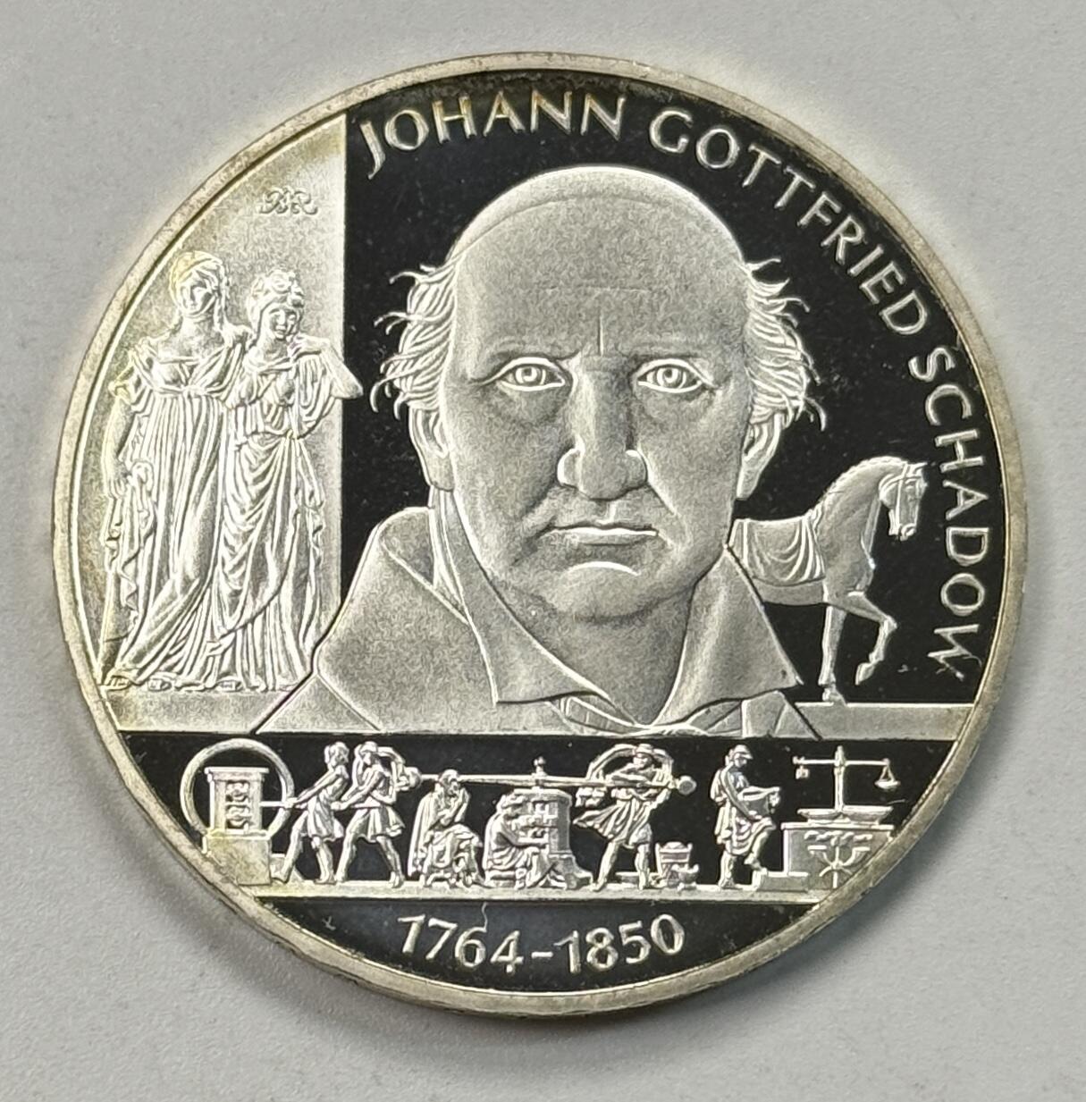 S&S Numismatic世界钱币-拍卖 第119期  德国2014年 约翰·戈特弗里德·沙多诞辰250周年 10欧元精制纪念银币 16克625银