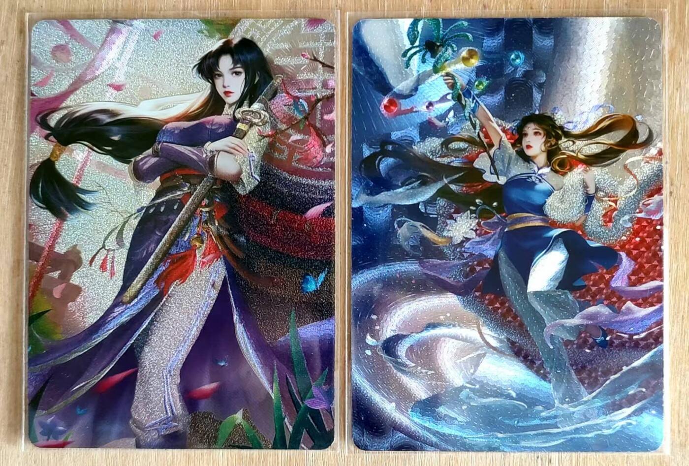 春节前倒数第三场！！龙虎卡牌-七三场（满200元包邮，无佣金，每周六结拍，欢迎送拍） 粗闪2张 日替内室系列卡牌 赵灵儿&林月如