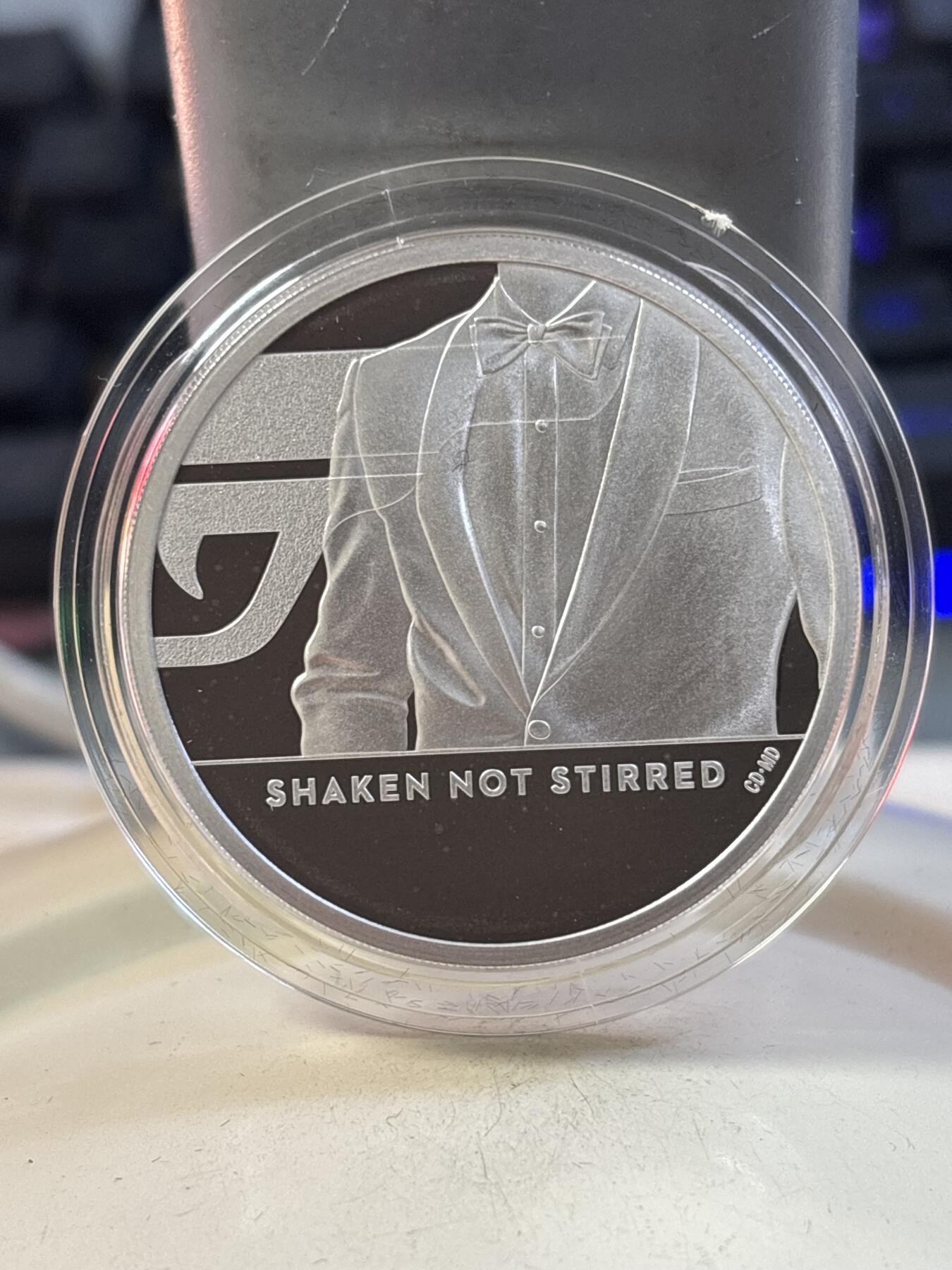 第189期拍卖 英国2020年007系列3永远的詹姆斯邦德1盎司银币，999银，发行7007枚