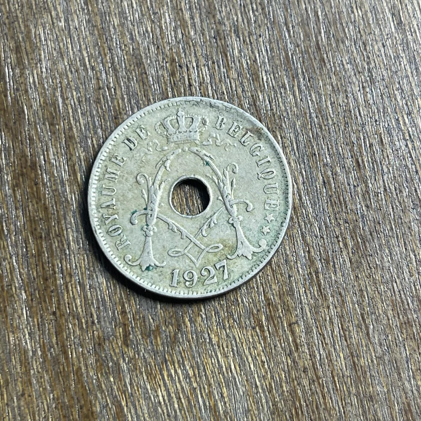 【春节前最后一拍，下一场3.3号】★第139场★散币场。不寄存，30包邮。不满30元，支付5元运费。《接受代拍 代送NGC评级》 83【无寄存】1927 比利时 25分 镍币