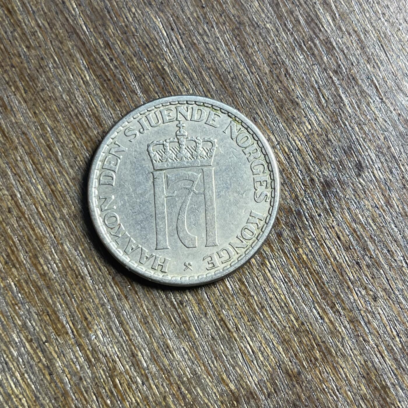 【春节前最后一拍，下一场3.3号】★第139场★散币场。不寄存，30包邮。不满30元，支付5元运费。《接受代拍 代送NGC评级》 70【无寄存】1953 挪威 7字 1克朗 镍币