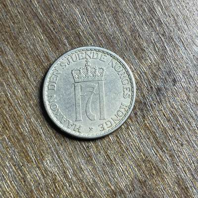 【春节前最后一拍，下一场3.3号】★第139场★散币场。不寄存，30包邮。不满30元，支付5元运费。《接受代拍 代送NGC评级》 - 70【无寄存】1953 挪威 7字 1克朗 镍币
