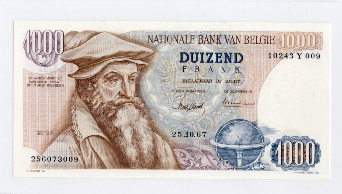 徐霞客拍卖首拍 250800000-015	比利时	P-136a 1967年1000法郎	10243.Y.009	unc-			比利时法郎体系中高面值经典纸币，属于比利时二战后经济复苏与欧洲一体化进程中的重要流通货币。2002年欧元启用后，比利时法郎正式退出流通，这张纸币成为了比利时告别本土货币、融入欧元区的历史见证物