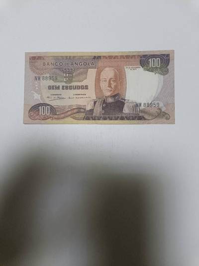 【20260127】非全新纸币和硬币第329场 - 安哥拉1972年100埃斯库多