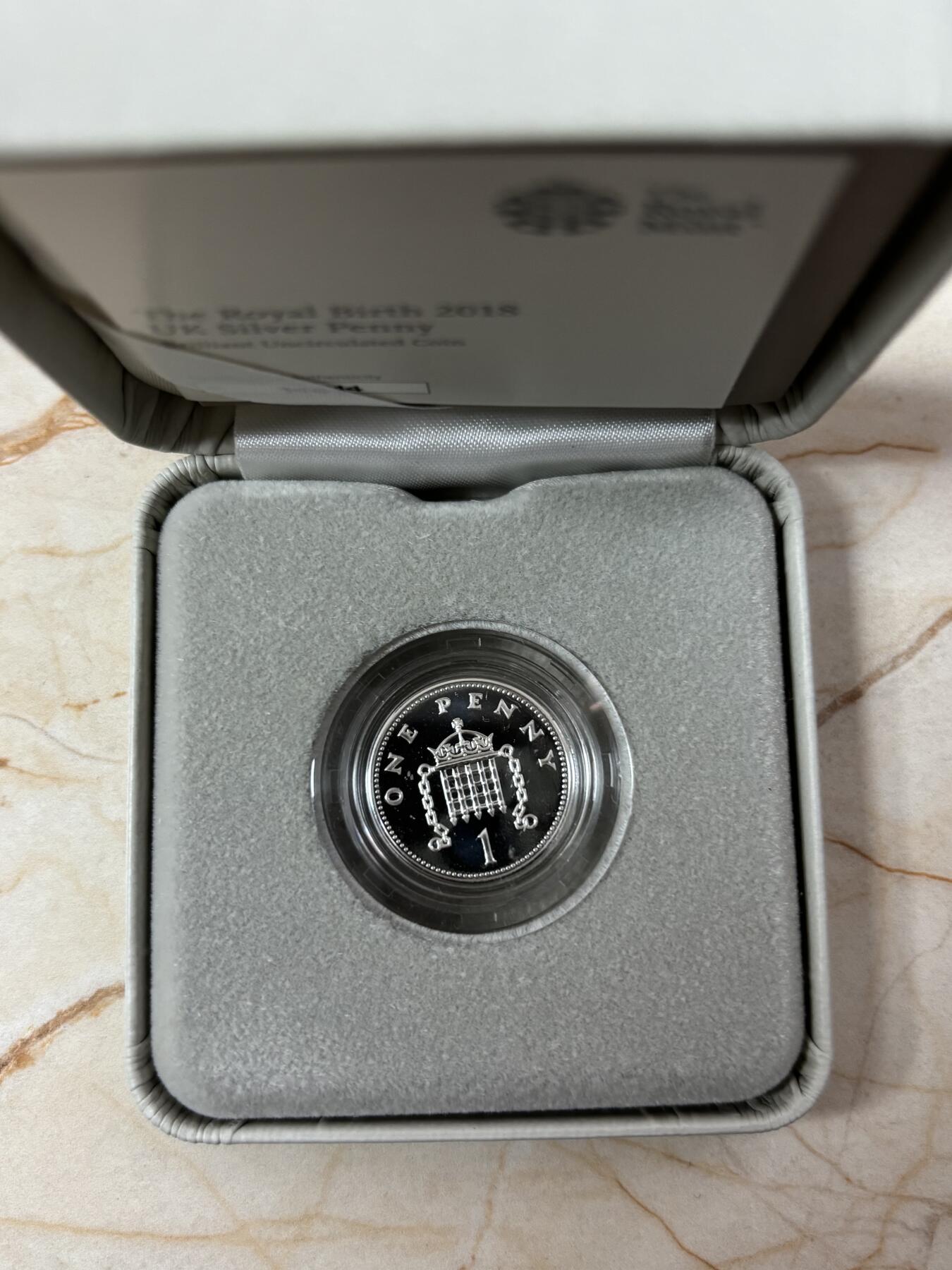 第189期拍卖 英国2018年送给新生婴儿的礼物1便士纪念银币，925银，3.56克，发行15000枚