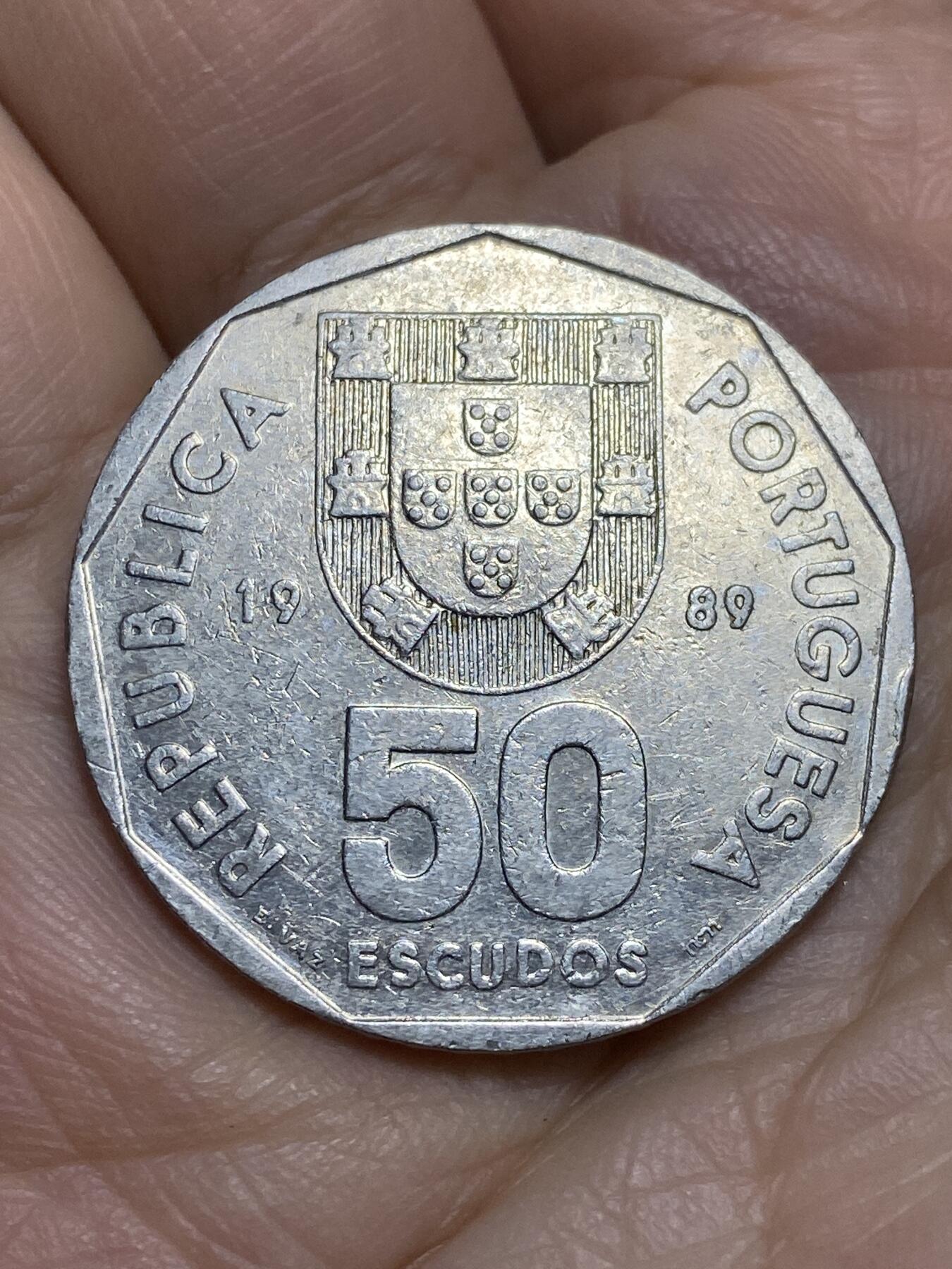 2026年第十四场(总第一百八十三场）外国好品散币场(免佣金) 葡萄牙🇵🇹1989年50埃斯库多(共和国时期第六套)