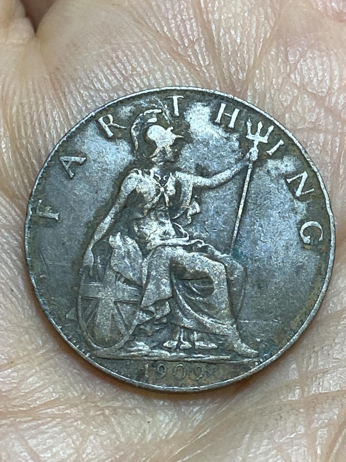 2026年第十四场(总第一百八十三场）外国好品散币场(免佣金) 英国🇬🇧1909年1法新(爱德华七世时期)