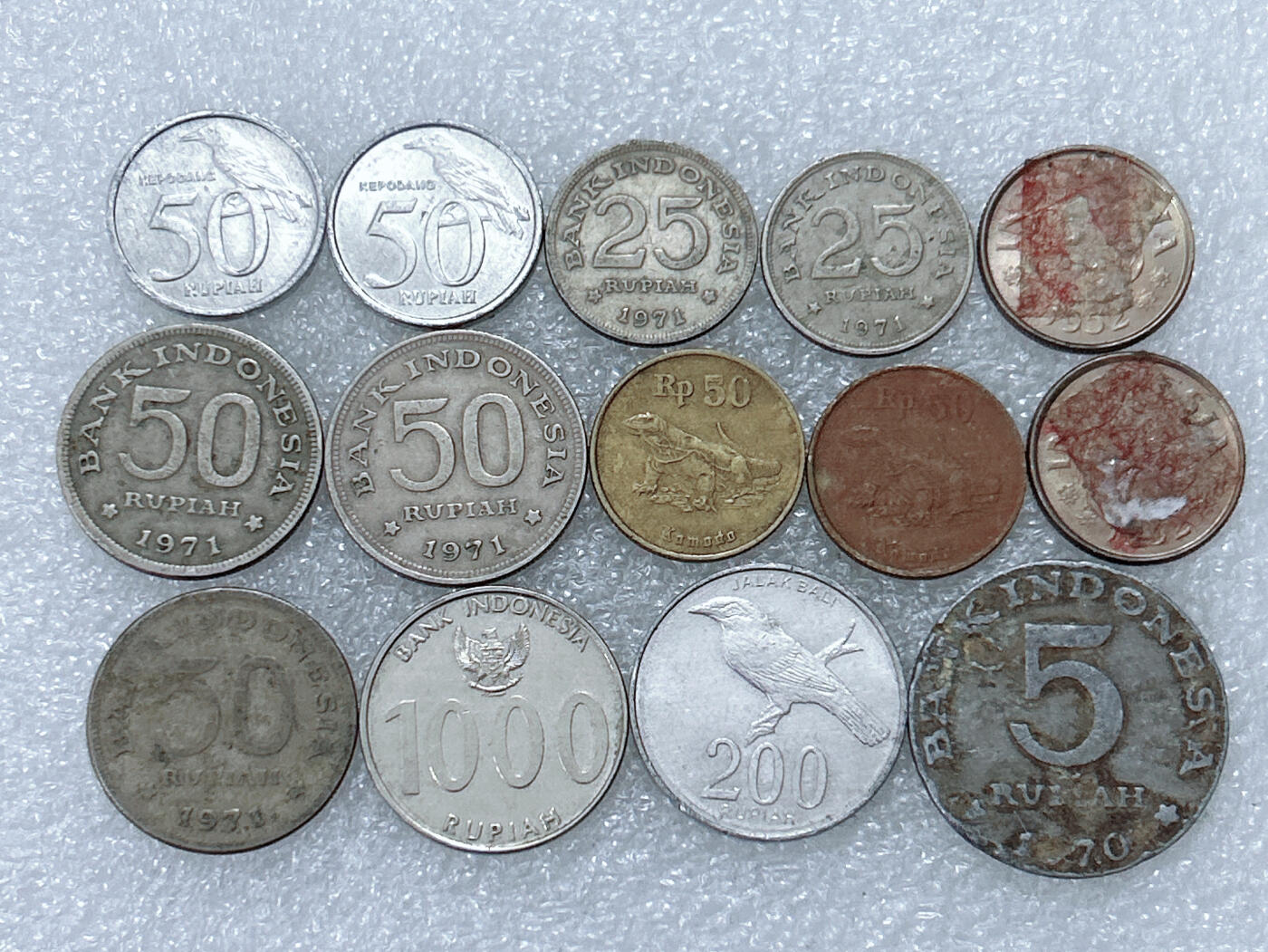 第一海外回流一元起拍收藏 散集专场  第295期 印度尼西亚硬币🇮🇩14枚