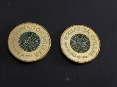 博彦收藏   1月28日 8点 钱币专场 全场包邮 - 澳洲 donantion dollar 2枚