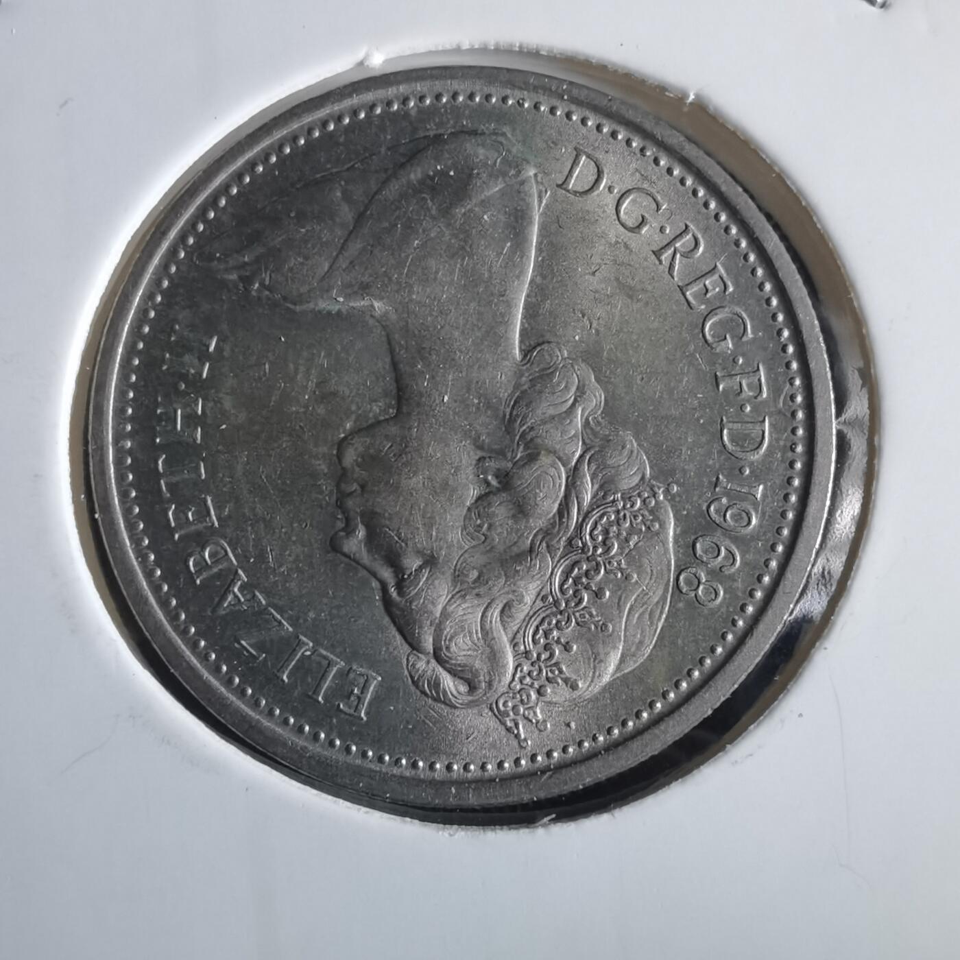 沼泽如烟--第972场 英国1968年5便士