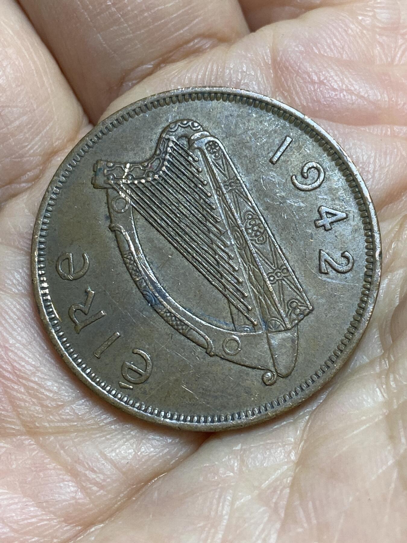 2026年第十四场(总第一百八十三场）外国好品散币场(免佣金) 爱尔兰🇮🇪1942年1便士(共和国时期第一套)