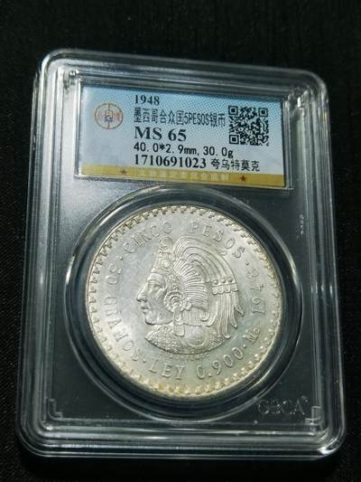 天下钱庄专场欢迎参拍 - 墨西哥印第安人酋长银币