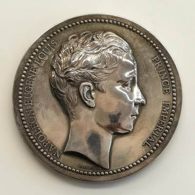 博洋堂世界钱币拍卖第158期（全场包邮） - A.Barre作品，法兰西博览会银章，边铭丰饶角+1ARGENT，重量210克，直径70mm