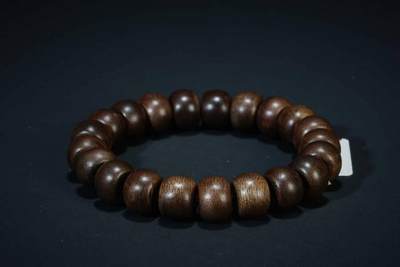 上海都达杂项专场六（全场包邮） 天然文莱软丝沉香苹果珠手串 附鉴定证书87-220