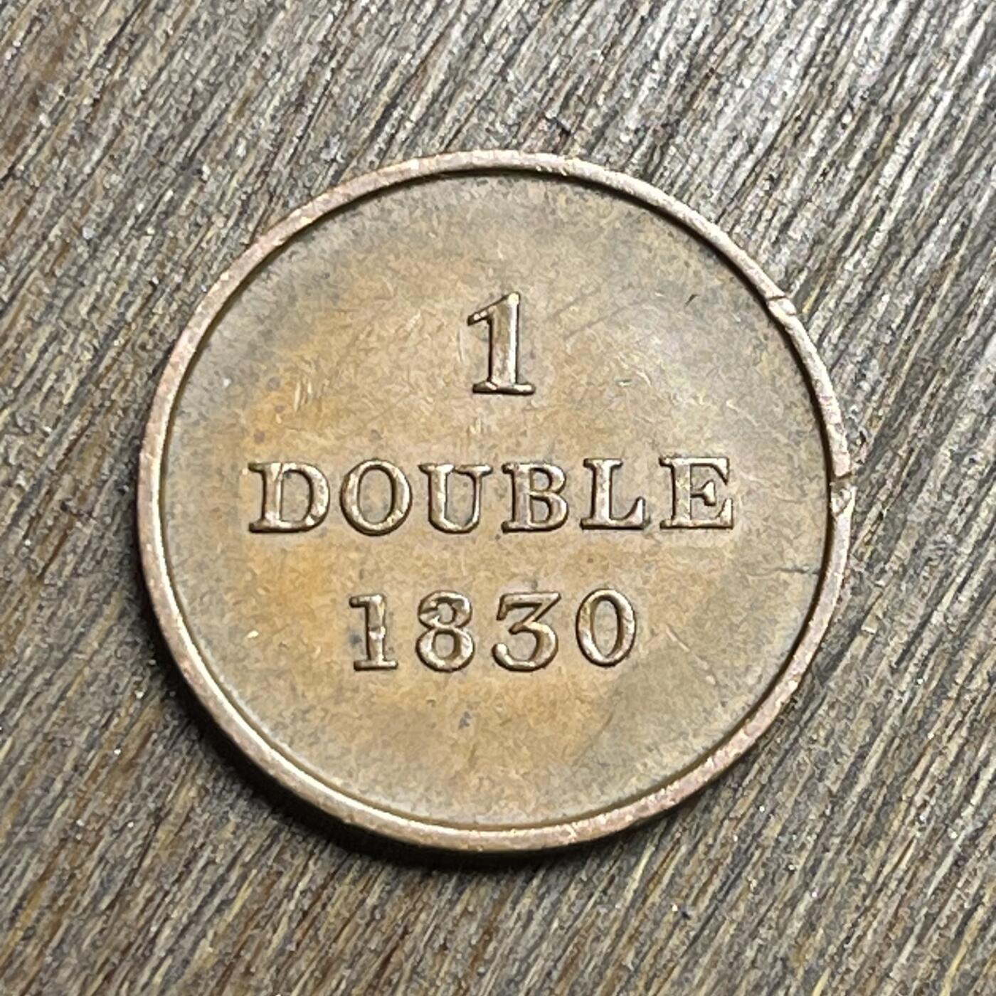 【铜匠收藏】★第140加场★精品老铜币 硬币专场 不寄存，200包邮。不满200元，支付5元运费。《接受代拍 代送NGC评级》 11【无寄存】1830 根西 1道布 美品铜币