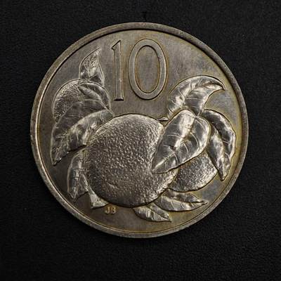 【淘币小摊】限时拍第八百五十三拍  散币银币场  满百包邮可预留两周  周一统一发货  - 库克群岛1972年10分镍币